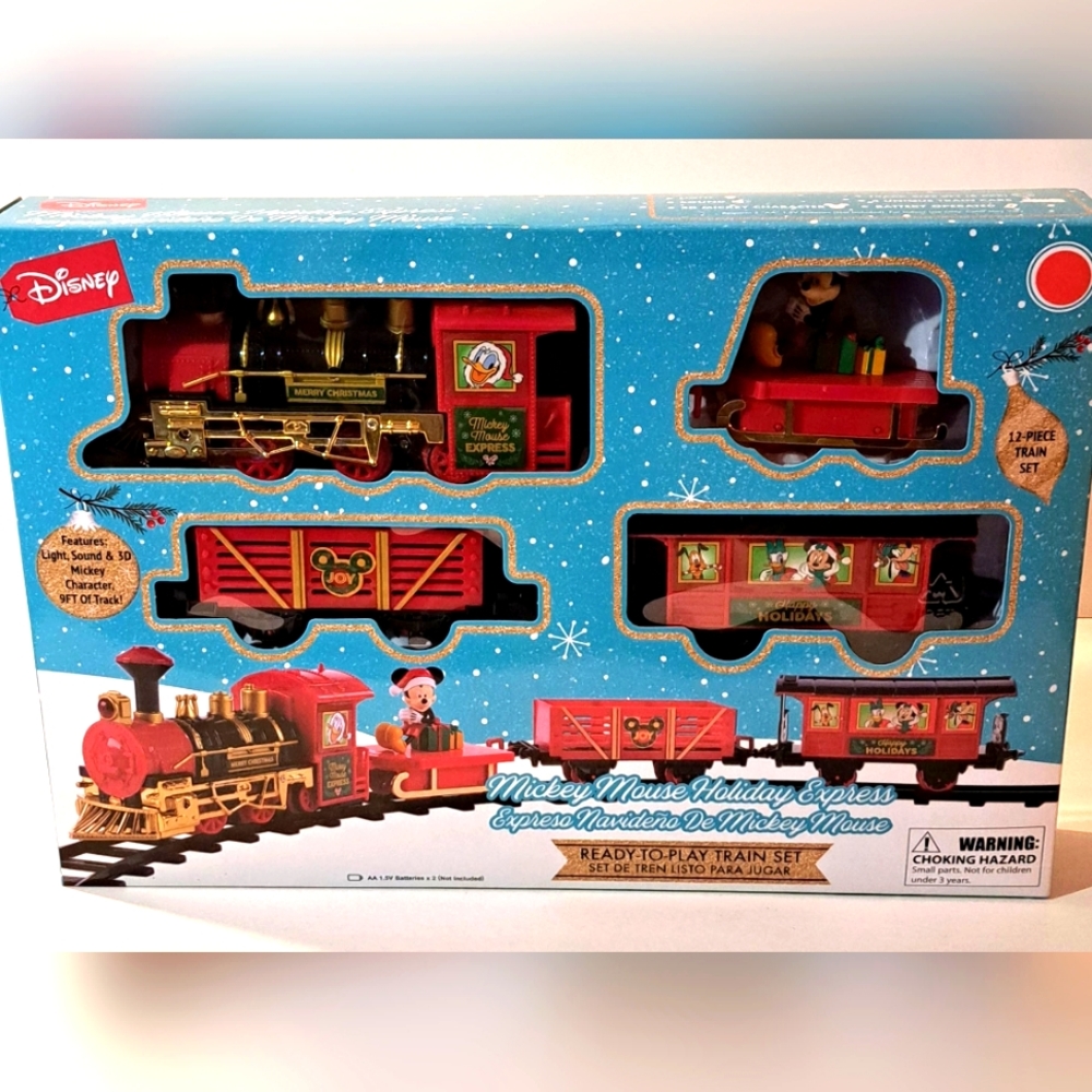 Disney Mickey Mouse Holiday Express Train Set Brand New Christmas Decor Home